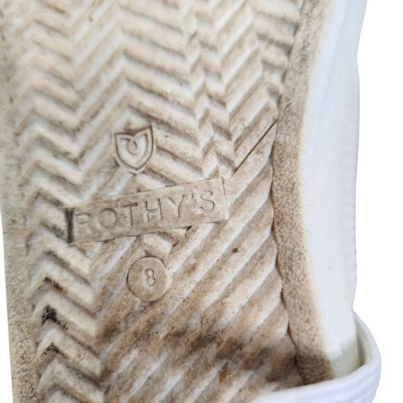 ROTHY'S Shoes Womens 8‎ White Cream The Lace Up Sneaker ROTHYS Cushioned - Picture 7 of 8